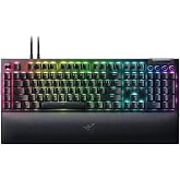 لوحة مفاتيح الألعاب الميكانيكية Razer BlackWidow V4 Pro، مفتاح أخضر، إضاءة RGB، 8 مفاتيح ماكرو، دعم المعصم، Q تركي