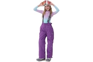 SMONTY Skihose für Kinder Mädchen Winter Wasserdicht Winddicht Warme Snowboard-Rückenhose