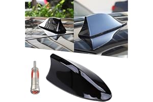 Norhogo Uniwersalna antena samochodowa płetwa rekina, uniwersalna wodoodporna wodoodporna antena sygnałowa radiowa płetwa rekina FM/AM, dekoracja samochodu