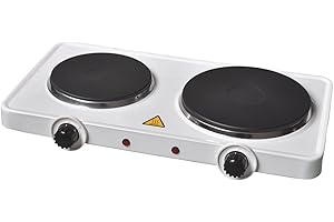 Fine Elements Portable Double Twin Electric Hot Plate 2500W Cooking Hob Cooker Hotplate Stove