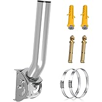 Staffa Per Antenna TV Esterna 25cm - Supporto Regolabile Universale, Resistente Alle Intemperie, Per Palo O Parete - Foto 10