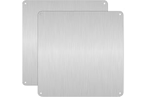 ANDCHI 2pcs Panneau vide en aluminium pour étiquetage, sérigraphie, impression laser(Argent, 15x15cm)