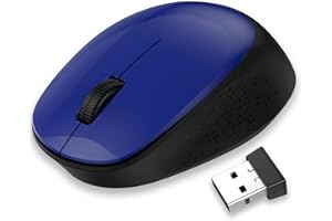 LeadsaiL Mouse Wireless, Silenzioso Mouse Senza Fili per PC Portatile, Ergonomico 2,4 GHz USB Mouse, 1600 DPI, Compatto, Smooth Tracking per Chromebook, Mac, Computer, Notebook - Blu Scuro