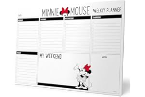 Grupo Erik - Bloc Notes A4 Semainier Disney Minnie | Sous-Main Bureau, Planner Hebdomadaire | Papeterie de Bureau, Fournitures Scolaires, Organisateur de bureau