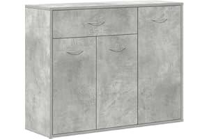 vidaXL Aparador de Madera contrachapada Gris hormigón 88x30x70 cm