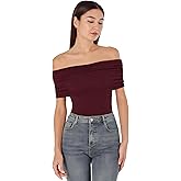 SIGHTBOMB SKIMS Ultra Soft Off Shoulder OVERFOLD Short Sleeves OH SO Soft Cuddle TEE TOP for Women