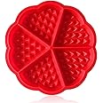 ZTSY Stampo da forno in silicone di alta qualità, a forma di mini-cuore, per creare waffle e muffin, colore rosso