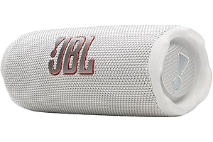 JBL Flip 7 Bezprzewodowy Przenośny Głośnik Bluetooth, 16 H Odtwarzania, Wodoodporność IP68, Pyłoszczelność i Odporność na Upadki, Dźwięk JBL Pro z Funkcją AI Boost, Auracast, Biały