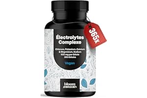 BLOOM NATURALS BEAUTY SUPPLEMENTS Electrolytes Hydratation Complexe - 365 Gélules - Haute Biodisponibilité avec Chlorure, Potassium, Calcium, Magnesium, Sodium - Vegan et Produit en Allemagne - Electrolyte Supplement