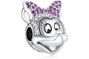 MGIUL Animation Charms per Bracciali con Ciondoli da Donna, Perline di Cartone Animato in Argento Sterling 925 per Compleanno di Halloween Regalo di Gioielli di Natale per Ragazze