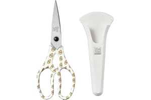 Linoroso Küchenschere Scharfe Schere Küche mit Magnetdeckel Hochwertig Edelstahl Haushaltsschere Allzweckschere Einsetzbar als Stoffschere Bastelschere Papierschere Grillschere Textilschere - Küken