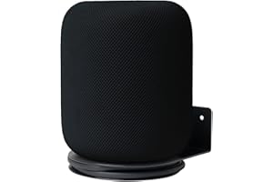 shinar Metal Wall Mount Compatible with Homepod 1/2, Bracket Accessories Stand Compatible with Homepod 1/2 Integrated Cable Management Max. 12 (Black)