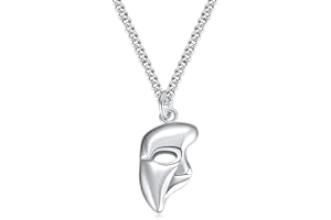 Ukodnus Phantom of The Opera Mask Pendant Necklace Keychain Broadway Merchandise Theatre Jewelry Gifts for Women Teen Girls