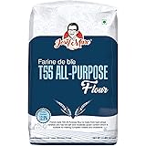 Josef Marc Farine De Ble T55 All Purpose Baking Flour 2 LBS (907g) - Unbleached & High Protein Flour, Type 0 Italian Flour, B