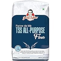 Josef Marc Farine De Ble T55 All Purpose Baking Flour 2 LBS (907g) - Unbleached & High Protein Flour, Type 0 Italian Flour, B
