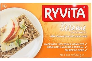 Ryvita Wholemeal Rye Crisp Bread Sesame Seed 250g - Pack of 6 by Ryvita