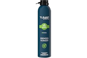 ‎TUNAP SPORTS TUNAP SPORTS Bremsenreiniger Spray 300ml | Fahrrad Bremsen reinigen | Entfernt Verschmutzungen ohne Rückstände zugunsten der Bremsleistung | Löst Öl, Fett und Bremsstaub | Made in Germany