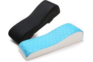 LargeLeaf Zestaw 2 ergonomicznych podłokietników żelowych do krzesła biurowego lub gier z podłokietnikami z pianki memory