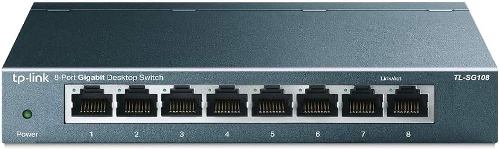TP-Link TL-SG108, 8-Port 10/100/1000 MBPS Gigabit Ethernet Switch 5 V Harici Güç Adaptörü