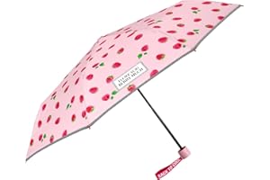 Składana Kompaktowa Parasolka dla Dzieci i Dziewczynek w Wieku 7+ Manualna - Kopuła z Odblaskowymi Detalami - Mały Kieszonkowy Wiatroodporny Parasol - Średnica 91 cm - Perletti