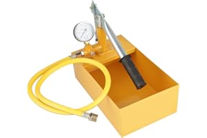 FOLANDA Bomba de Prueba de Presión de 362 PSI, Kit de Prueba de Presión de Agua Manual Hidráulica, Bomba Hidráulica con Manómetro, Bomba de Prueba Hidrostática de 25 Kg para Válvulas de Tubería
