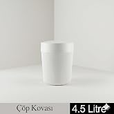 Uyt Life 4.5 Litre &Ccedil;&ouml;p Kovası | Modern Kapaklı Banyo ve Ofis &Ccedil;&ouml;p Kutusu | K&uuml;&ccedil;&uuml;k Boy Dekoratif Tezgah &Uuml;st&uuml; Atık Kovası | Mat &Ccedil;