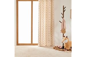 ATMOSPHERA CREATEUR D'INTERIEUR Atmosphera - Rideau Enfant imprimé Romy Beige 140x260cm