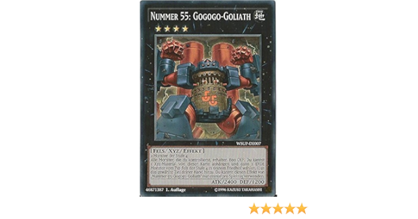 Yu Gi Oh Nummer 55 Gogogo Goliath Super Rare 1 Auflage Deutsch Amazon De Spielzeug
