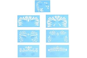 Delaman Gesichts Lack Stencil Wiederverwendbare Tätowierung Malerei Template Körper Kunst Blumen Gesichts Make-up Design Tools 7style / Set ( Muster : #2 )