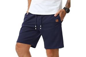 Suwangi Pantalones Cortos Deportivos Hombre Verano Cargo Shorts Algodón Bermudas Pantalón Corto Casual Trabajo Bolsillos Cremallera