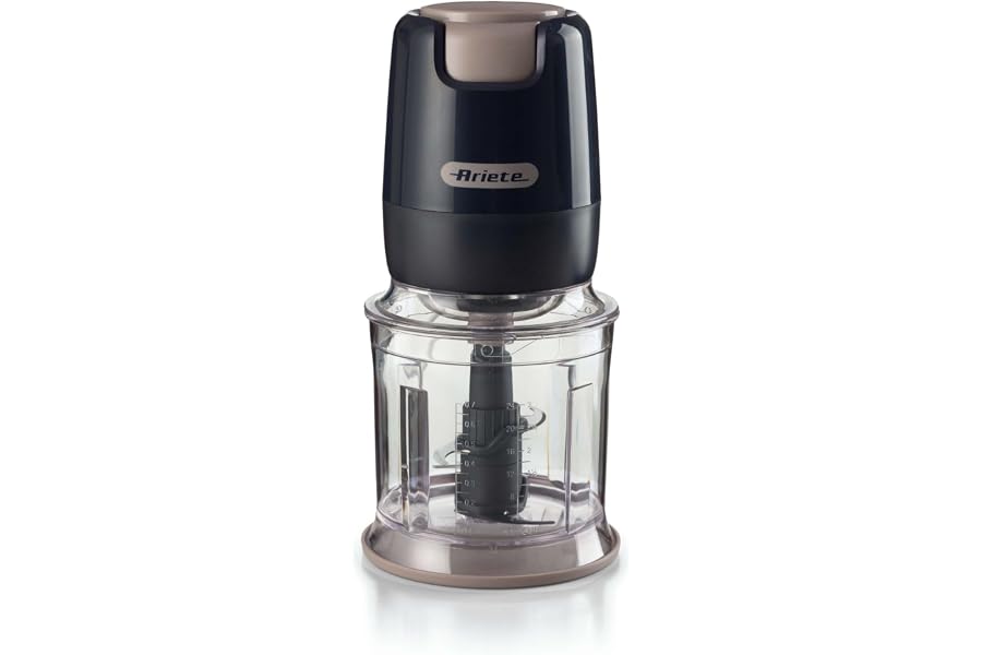 Ariete 437 Breakfast Chopper, Chopper, 400W, 700 ml Capacity, 4 Stainless Steel Blades, 2 Speed, Non-Slip Base, Dark Grey