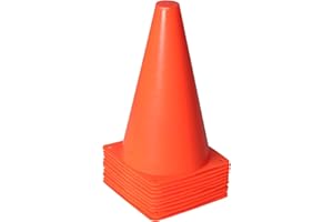 ALYOEN 23cm Markierungskegel Markierkegel Fußball,10 Stück Leitkegel für Kinder Fußballtrainingskegel für Outdoor-Aktivitäten und Festliche Veranstaltungen (Orange)