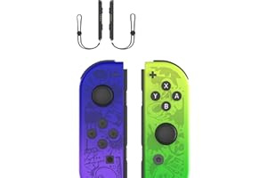 Newfun Switch Controller, Wireless Controllers Compatible with Switch/Lite/OLED, Replacement Left/Right Controller for Switch with Dual Motor/Axis Gyro/Wake up, Includes A Pair of Wrist Straps