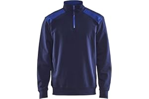 BLÅKLÄDER Blakläder Sweater mit 1/2-Reißverschluss Größe, 1 Stück, XXXL, marineblau/kornblau, 335311588985XXXL