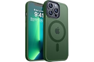 CANSHN Magnetyczne etui na telefon komórkowy iPhone 13 Pro do telefonu MagSafe [najlepsza adsorpcja magnetyczna] [ochrona wojskowa] etui ochronne, aksamitne, matowe w dotyku, odporne na zarysowania,