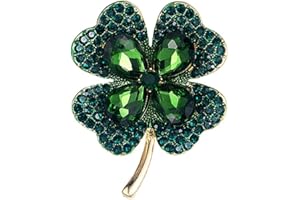 Publisit Broche Femme Originale, Broche Vêtement Femme, Broche Vintage, Trèfle Vert, Porte-Bonheur, Epingle, Tendance, Bijoux Femme ou Homme