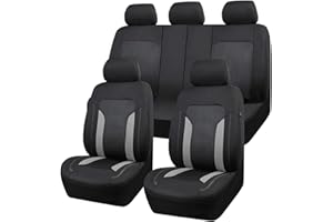 QUNINE Coprisedili Auto per Dacia Sandero Stepway, Traspirante Antiscivolo, Multicolore, Poliestere, Vestibilità personalizzata, Automobile, Dacia Sandero Stepway Seat Cover, coprisedili