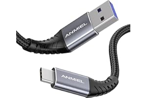 ANMIEL USB-C Kabel,1M 3.1A Schnellladung und 5Gbps Datensynchronisation,geflochtenes USB3.0 A auf USB-C Ladekabel, USB Typ C Kabel,passend für Samsung Galaxy Note 8 S8 S9 S10 S20,Sony XZ,LGV20,HTC usw