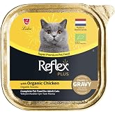 Reflex Plus Organik Tavuklu Soslu Par&ccedil;alar Yetişkin Kedi Maması 85 Gr