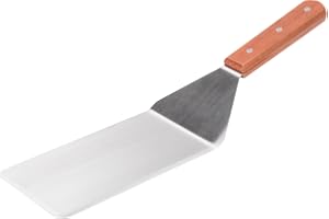 PROFESSIONELL EXTRA STOR STÖRRE STORLEK CERING BURGER STEAK GRIDDLE MAT TURNER FLIPPER SPATEL Metall Stål Trähandtag BBQ BARBECUE RESTAURANT FRÅN CFU UK