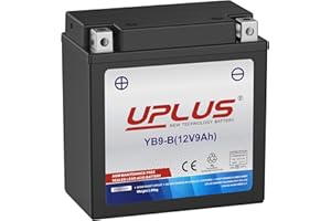 UPLUS NEW TECHNOLOGY BATTERY UPLUS Replacement for YB9-B Motorcycle Battery, 12V 9Ah, AGM-Maintenance Free Sealed Powersport Batteries for Motorcycle, ATV, Personal Watercraft, Snowmobiles