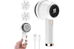 Smiling Shark Levapelucchi Elettrico Rasoio, M-2 Togli Pelucchi Elettrico Ricarica Ultra Rapida 3 Velocità 6 Lame Foglie LED Display Adatto per Abbigliamento Mobili, Levapelucchi-Elettrico-Togli-Leva