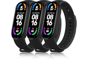 YISICA [3 Pack]Opaski sportowe dla Xiaomi Mi Band 5,Xiaomi Mi Band 6, miękkie silikonowe paski zamienne dla Xiaomi Mi Band 5,6 Kobiety Mężczyźni