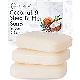 O Naturals Natural Coconut Oil Soap with Shea Butter. Hydrates and Nourishes Dry and Flaky Skin, Psoriasis. Facial Cleansing.