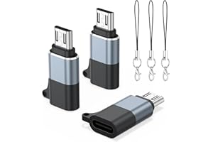 Amzpas 3 PEZZI Adattatore Micro USB a USB C, Adattatore Trasferimento Dati, per Galaxy S7/S7 Edge/S6/J7, LG G4, Hua Wei P10/ P9 Lite (3 Pezzi)