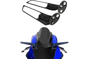 Rétroviseur latéral rotatif BIUGERCN pour moto Supersport 360 degrés Rétroviseurs latéraux universels pour YZF R7 2021-2023 R1 2015-2023 R6 2017-2023