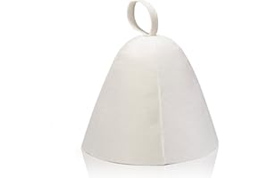 HEVEER Cappello da Sauna in Feltro Berretto da Sauna Bianco Cuffia da Doccia Anticalore per Donna Uomo Protezione della Testa