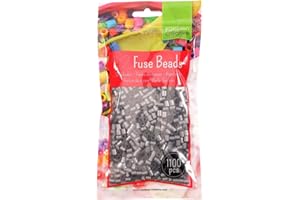 Vaessen Creative 5009-031 Bügelperlen, Silber, 1100 Stück, Steckperlen zum Basteln mit Kindern, DIY Gestalten von Schmuck, Deko, Verzierungen und weiteren Bastelideen,5mm