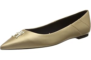 Tommy Hilfiger Kobiety Spiczasta elegancka balerina złotaBaleriny