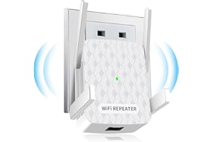 CINAMON WLAN Repeater 1200Mbit/s, Dualband 5GHz + 2.4GHz, bis zu 200 m² Abdeckung, Ethernet-Anschluss, WPS, für alle WLAN Geräte